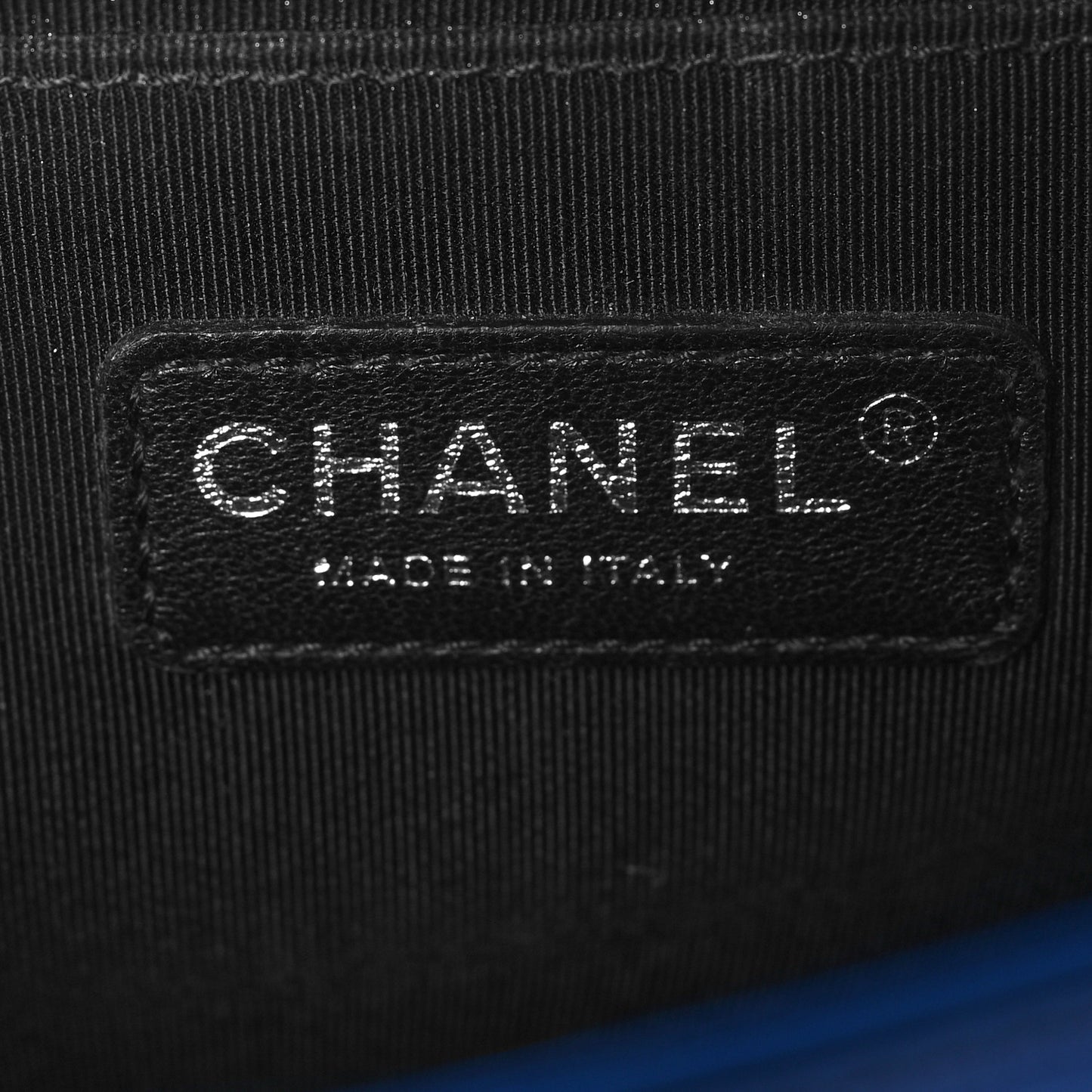 Metallic Patent Quilted Medium Boy Flap Blue