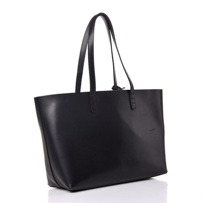 Mansur Gavriel Calfskin Small Shopping Tote Black Blue 4 of 13