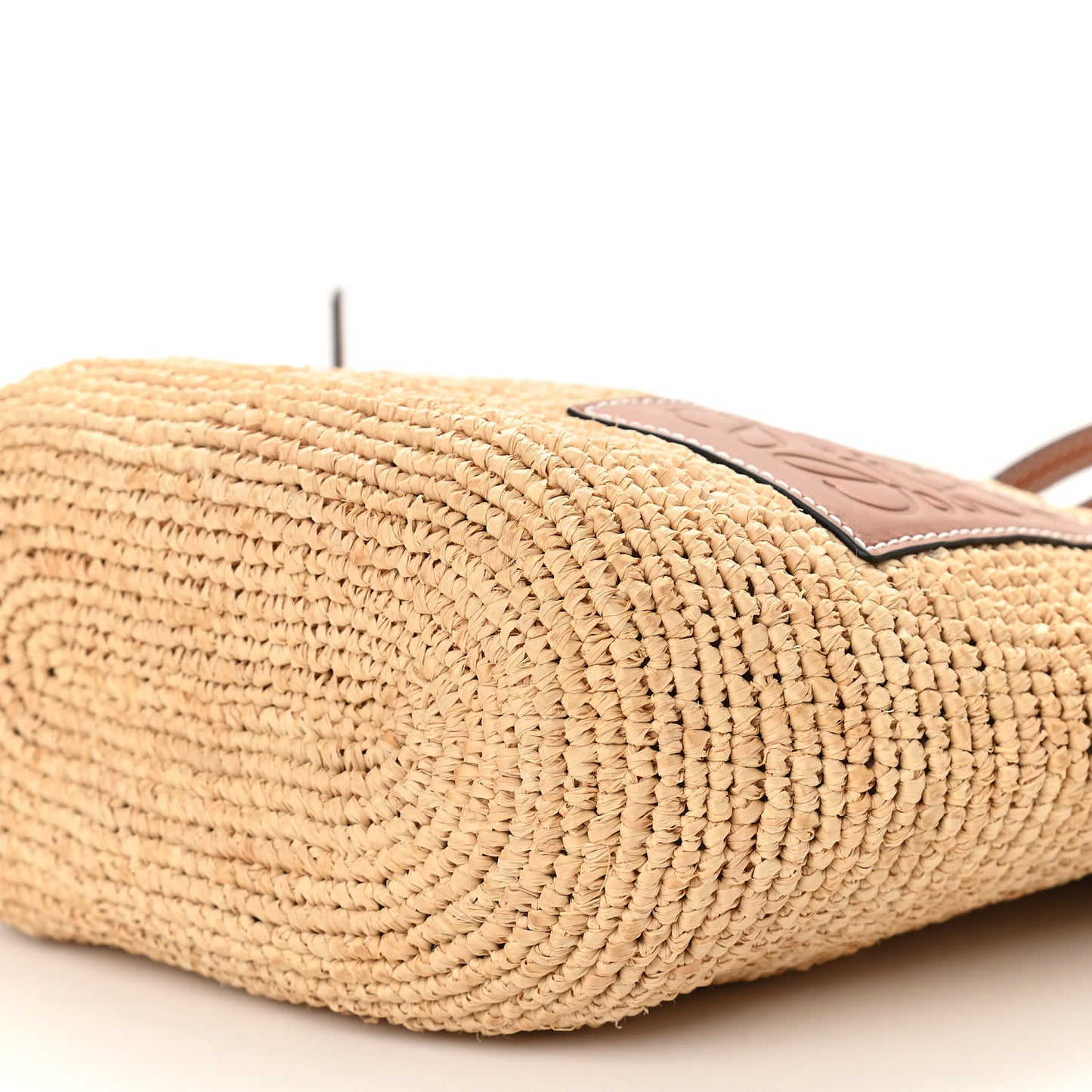 Calfskin Raffia Paulas Ibiza Pochette Bag Natural Tan