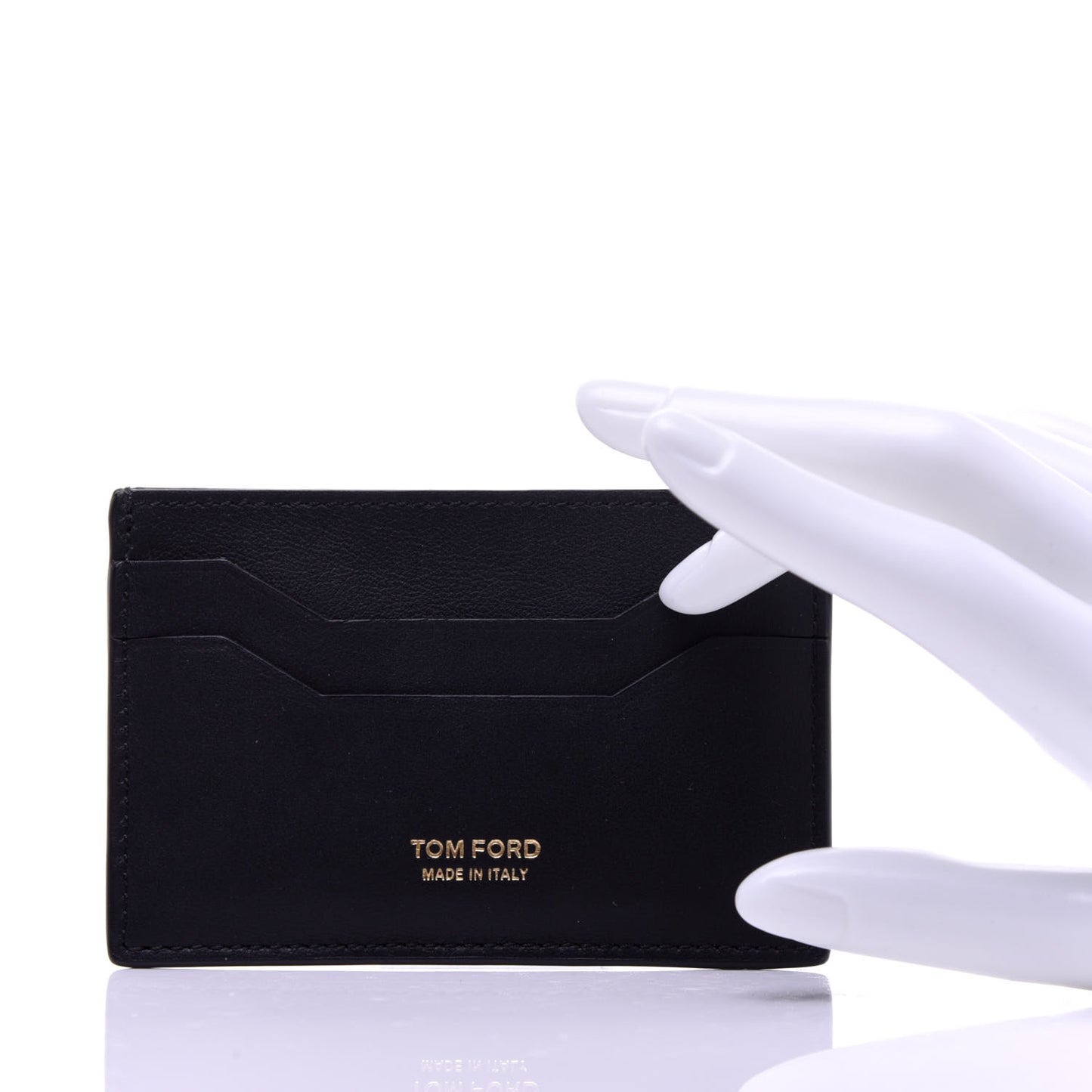 Calfskin Card Holder Black