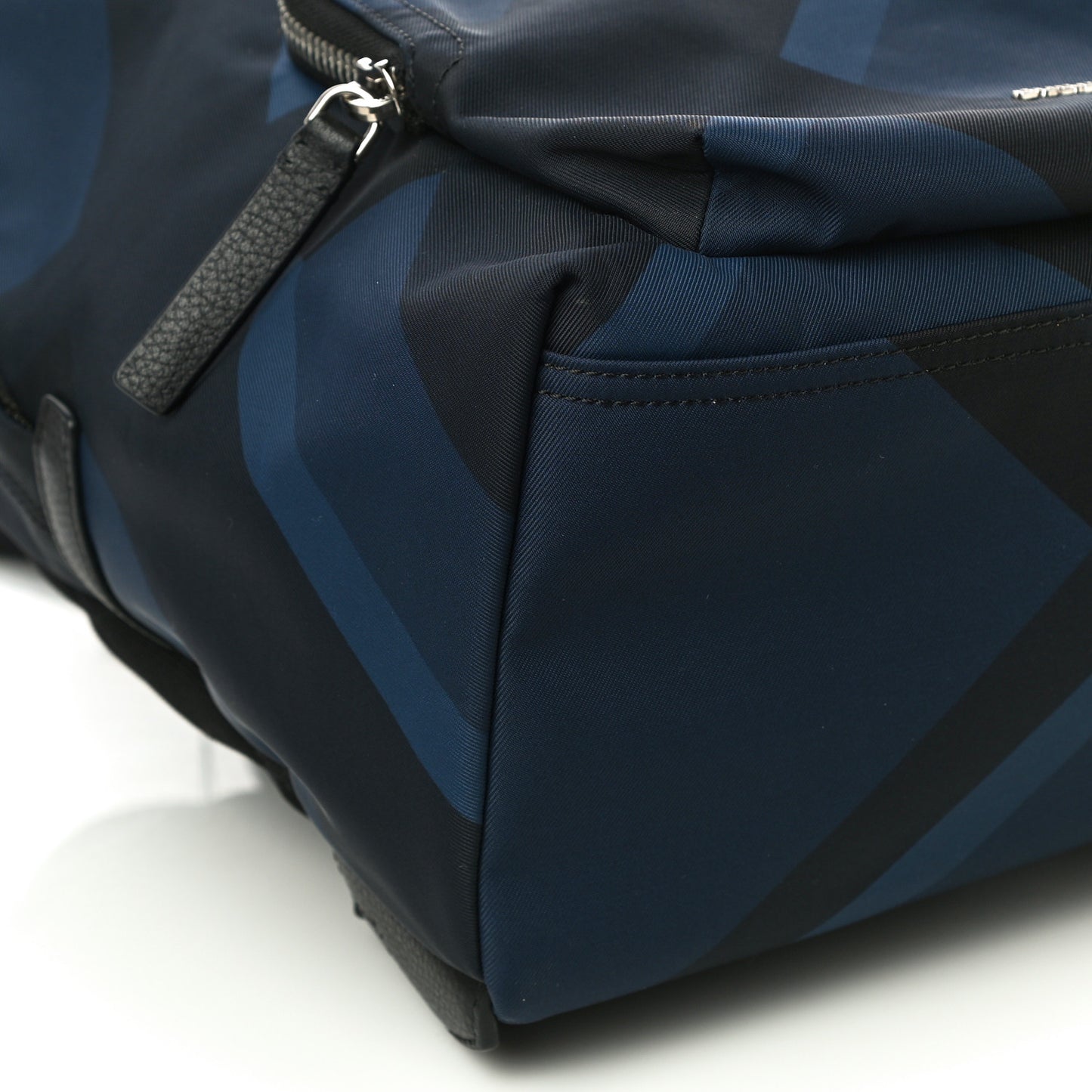 Nylon Check Print Abbeydale Simple Backpack Navy
