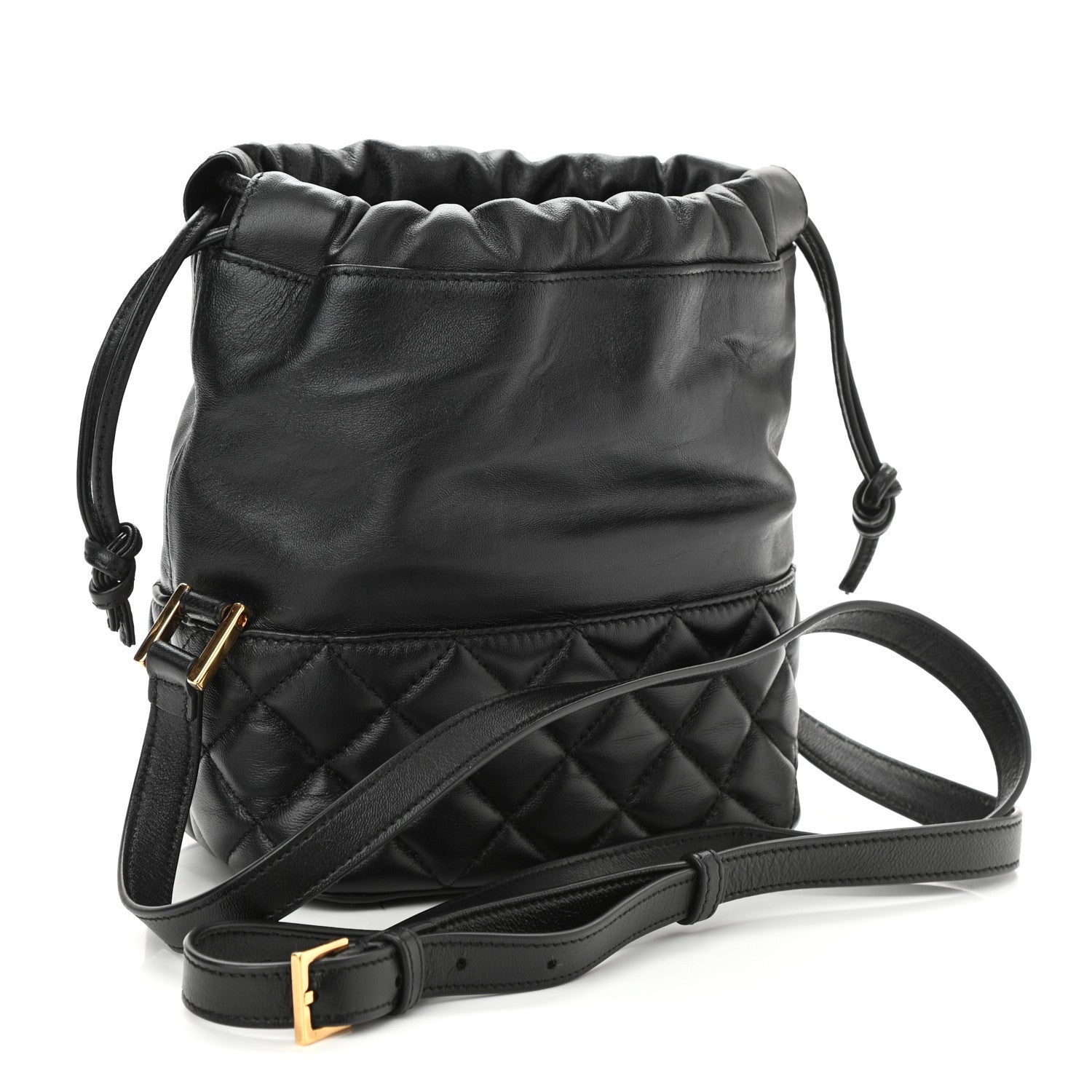 Versace Nappa Quilted Medusa Bucket Bag Black 2 of 7