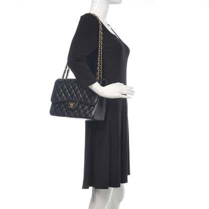 Chanel Caviar Quilted Jumbo Double Flap Black 2 of 12