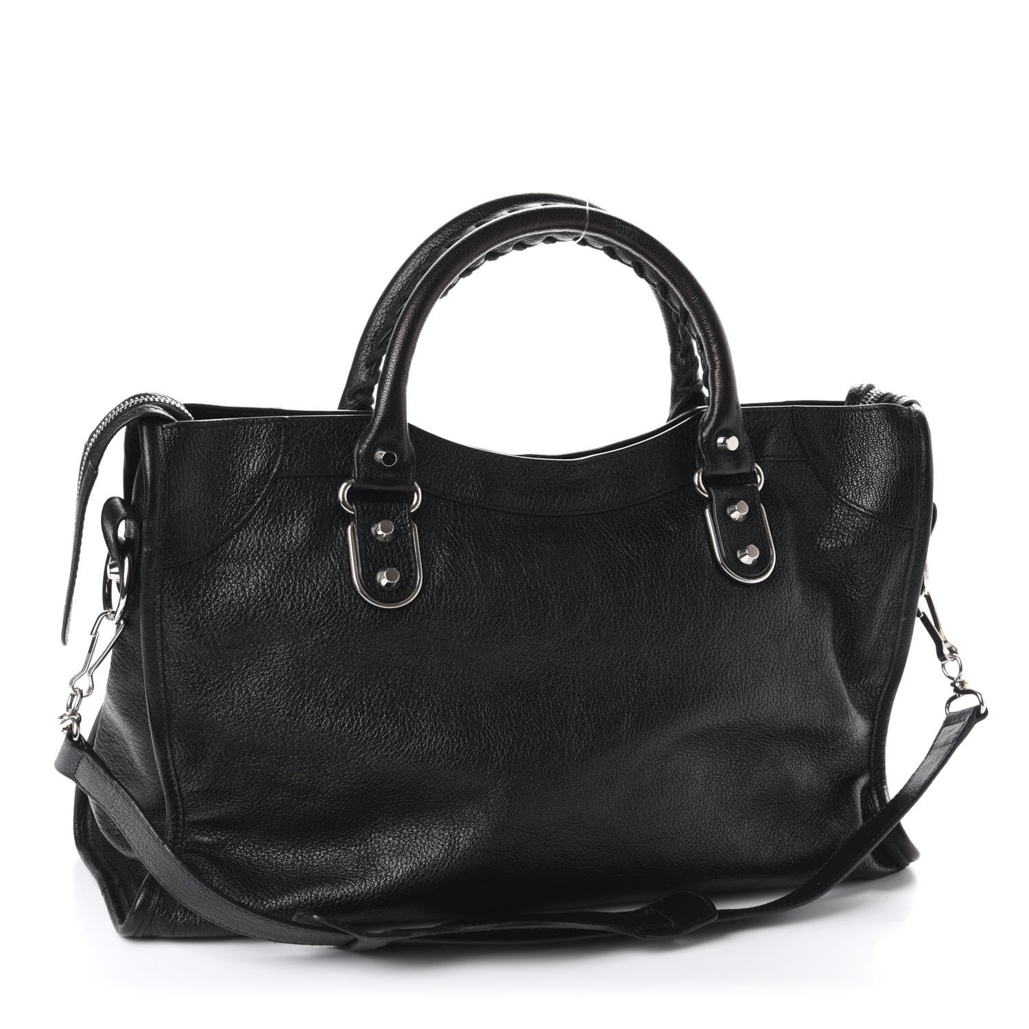 Balenciaga Chevre Silver Metallic Edge Hardware City Black 3 of 11