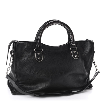 Balenciaga Chevre Silver Metallic Edge Hardware City Black 3 of 11