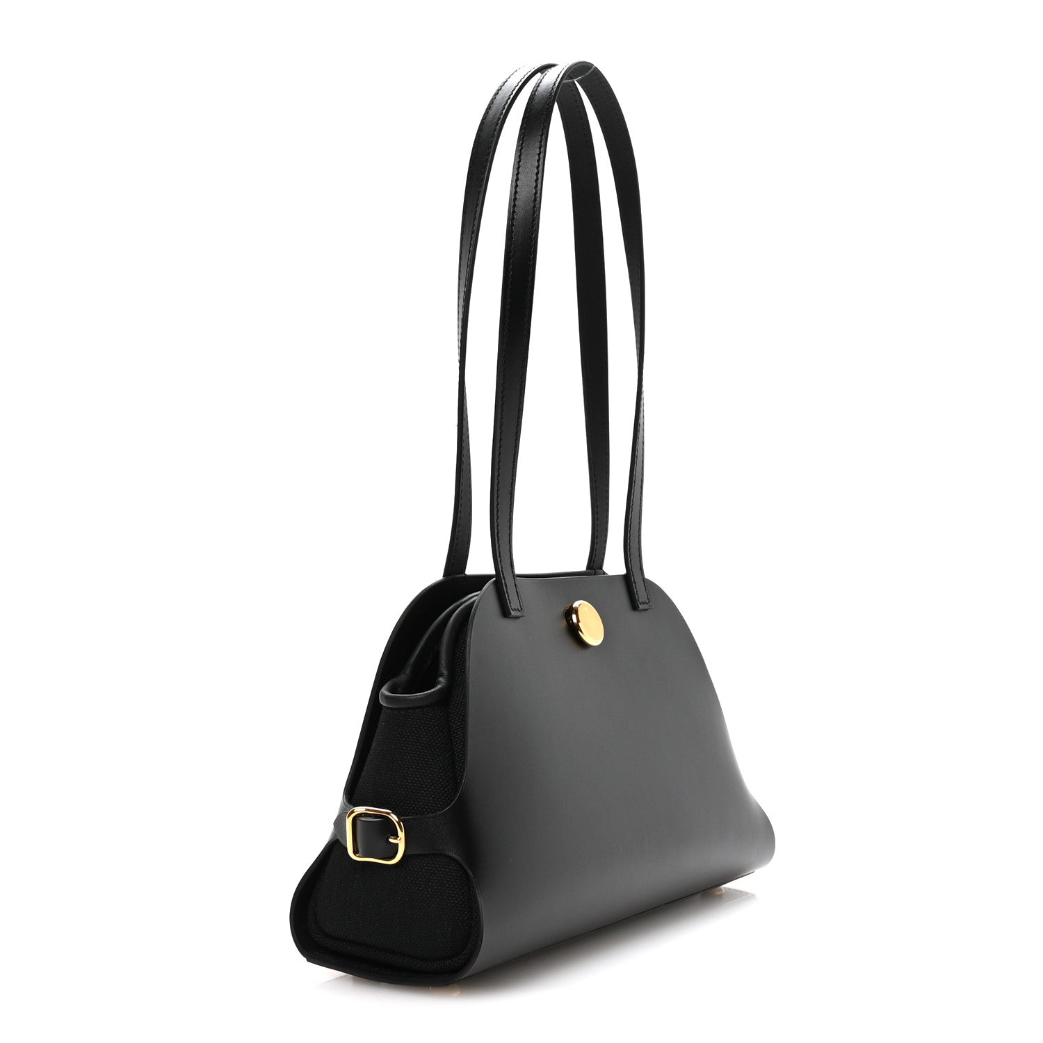 Hermes Vache Hunter Toile Militaire Swift Tablier Sellier Black 3 of 11