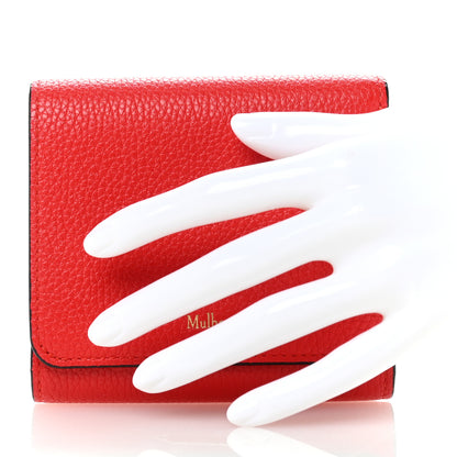 Mulberry Small Classic Grain Tri-fold Wallet Red 2 of 8