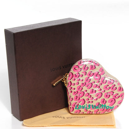 Louis Vuitton Vernis Leopard Coeur Heart Coin Purse Blanc Corail 4 of 8