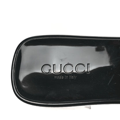 Gucci Rubber Gucci Logo Womens Platform 20/60mm Slide Sandals 40 Black 5 of 11