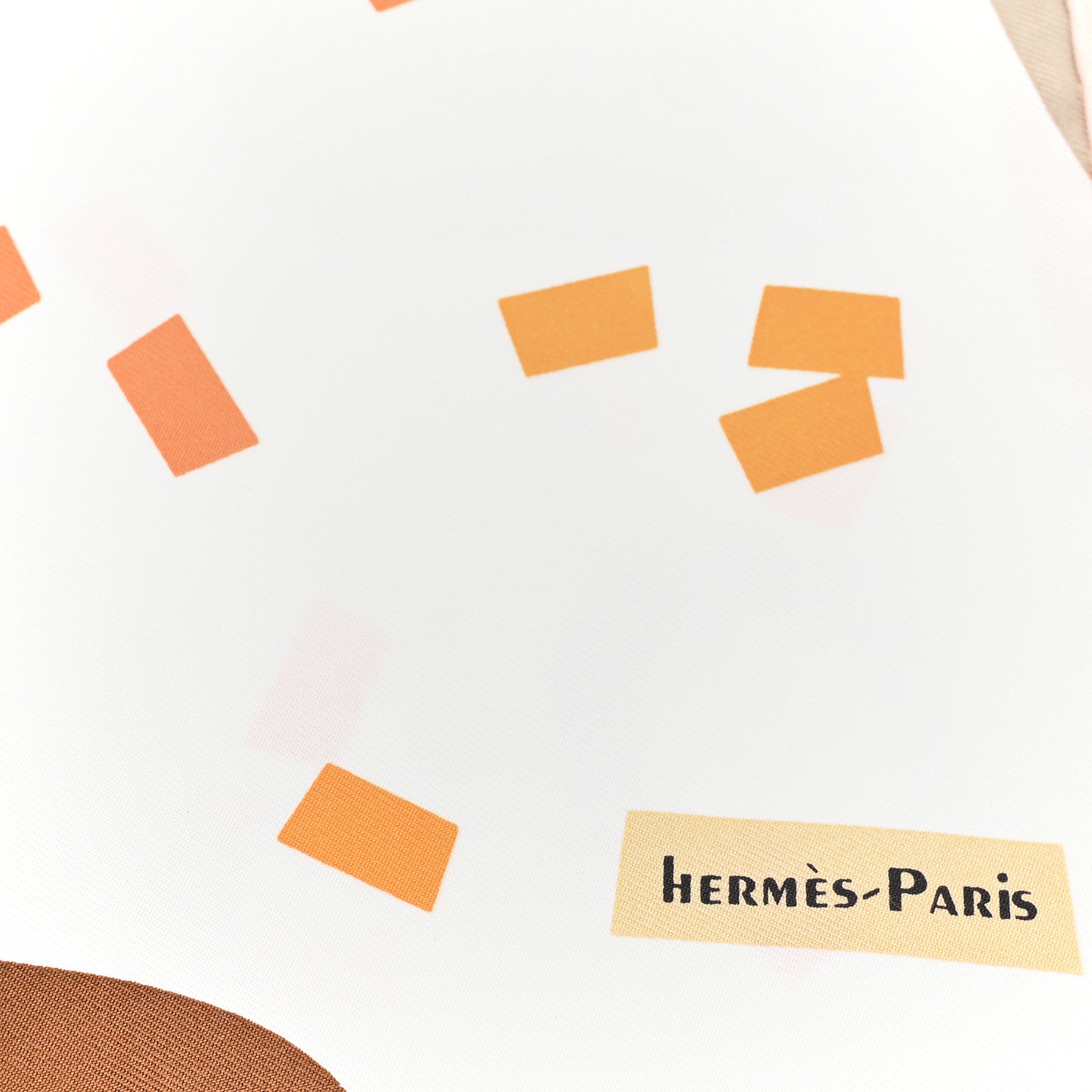 Hermes Silk Gavroche Just Married Scarf 45 White Beige Corail 2 of 3