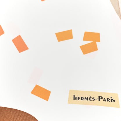 Hermes Silk Gavroche Just Married Scarf 45 White Beige Corail 2 of 3