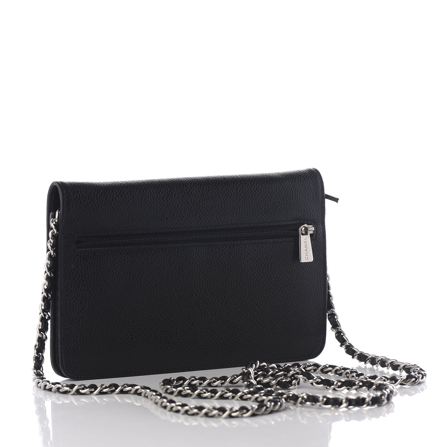 Chanel Caviar Timeless CC Wallet On Chain WOC Black 2 of 11