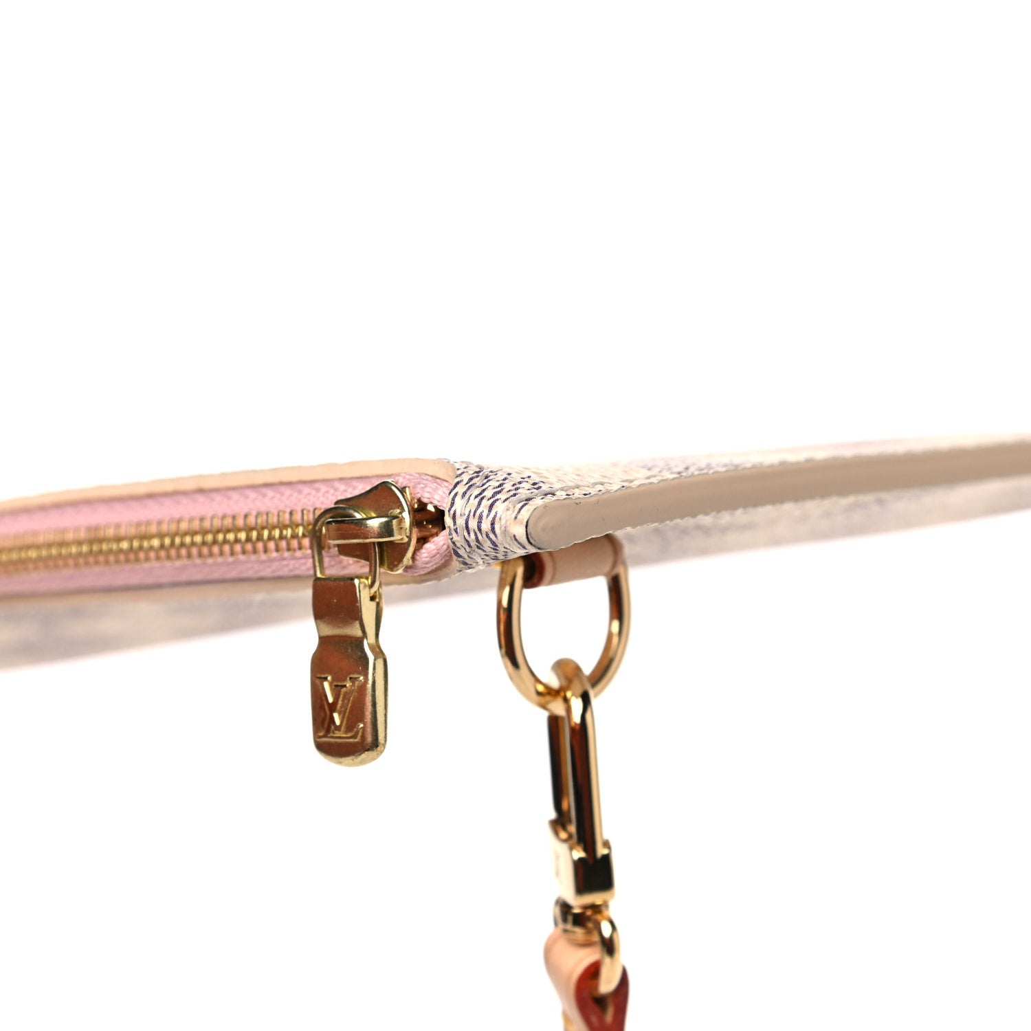 Louis Vuitton Damier Azur Neverfull MM GM Pochette Rose Ballerine 10 of 12