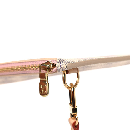 Louis Vuitton Damier Azur Neverfull MM GM Pochette Rose Ballerine 10 of 12