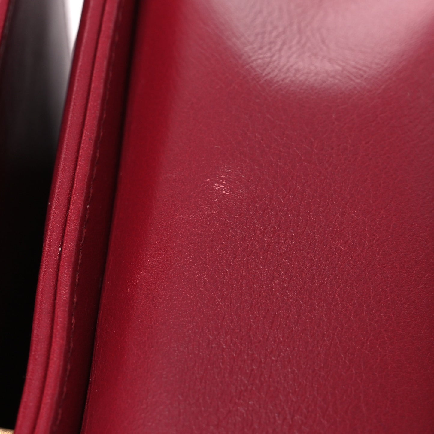 Calfskin Quilted Small Boy Flap Red
