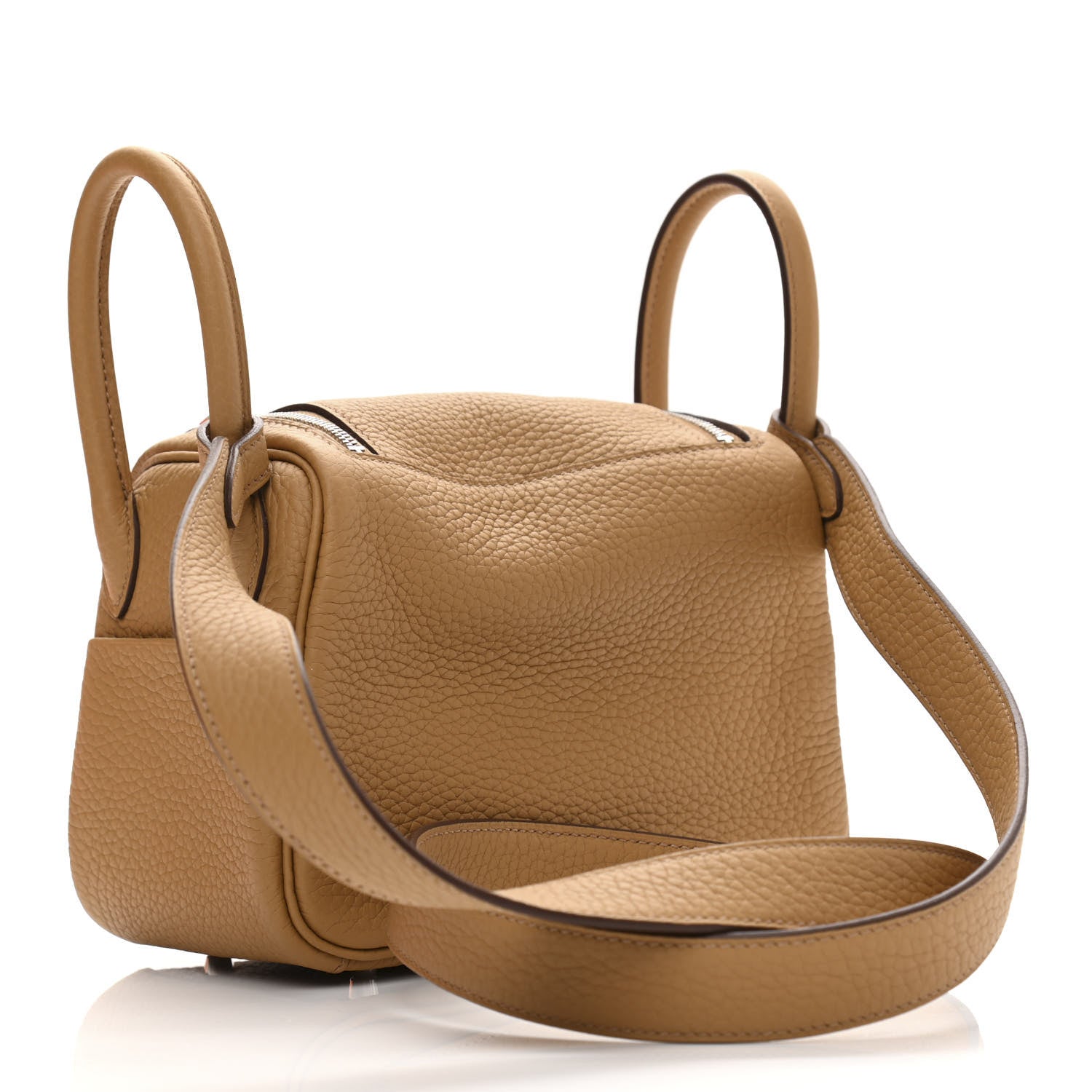 Hermes Taurillon Clemence Mini Lindy 20 Biscuit 3 of 10