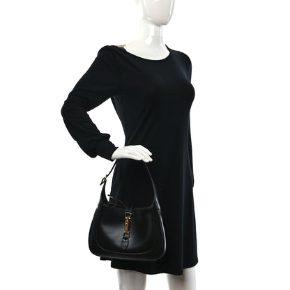 Gucci Boarded Dyana Lux Calfskin Small Jackie 1961 Hobo Black 3 of 8