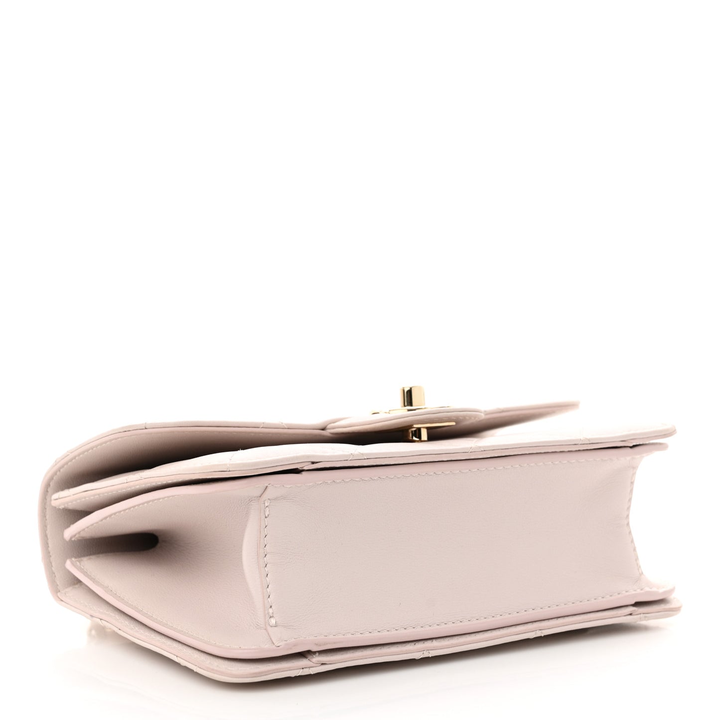 Calfskin Quilted Coco Lady Flap Light Purple