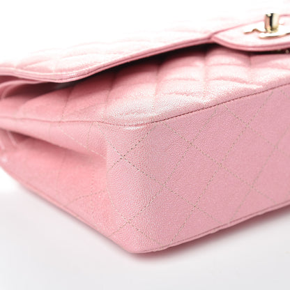 Chanel Iridescent Caviar Quilted Medium Double Flap Rose Pink 5 of 10