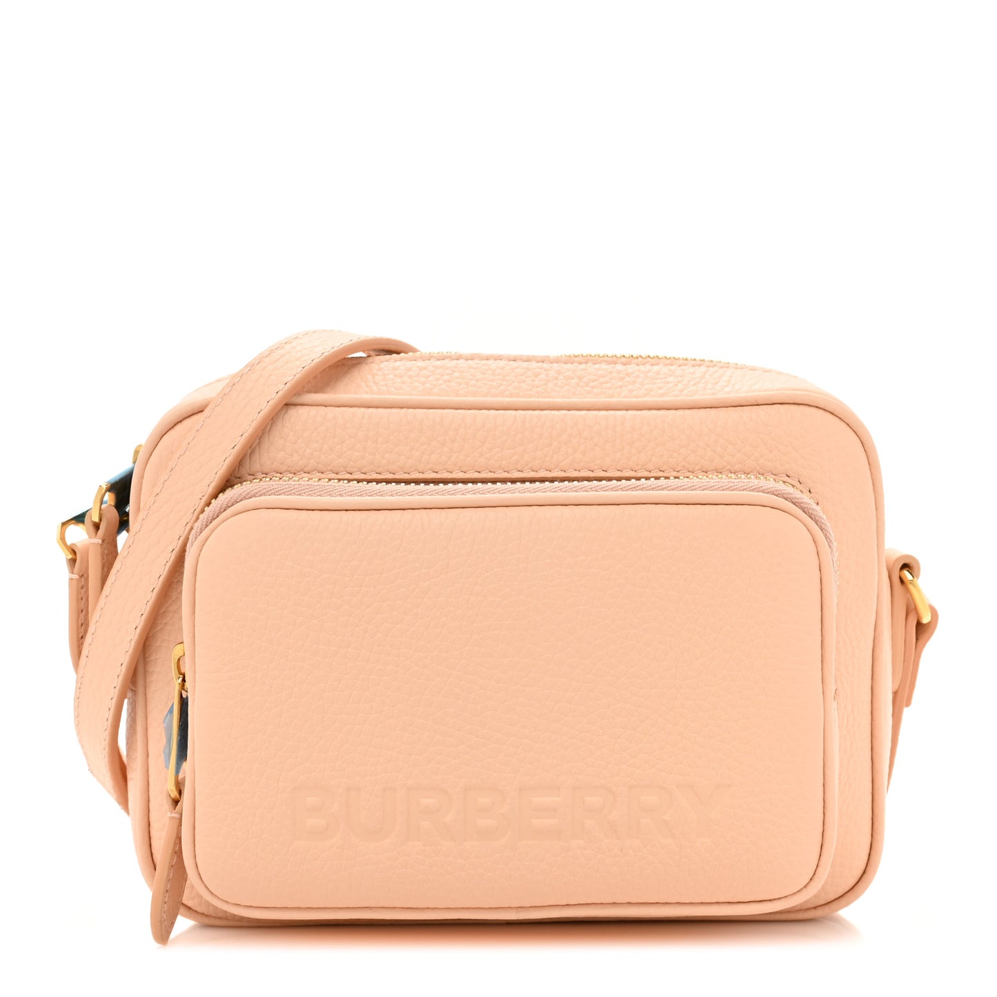 Grained Calfskin Small Camera Bag Peach Pink