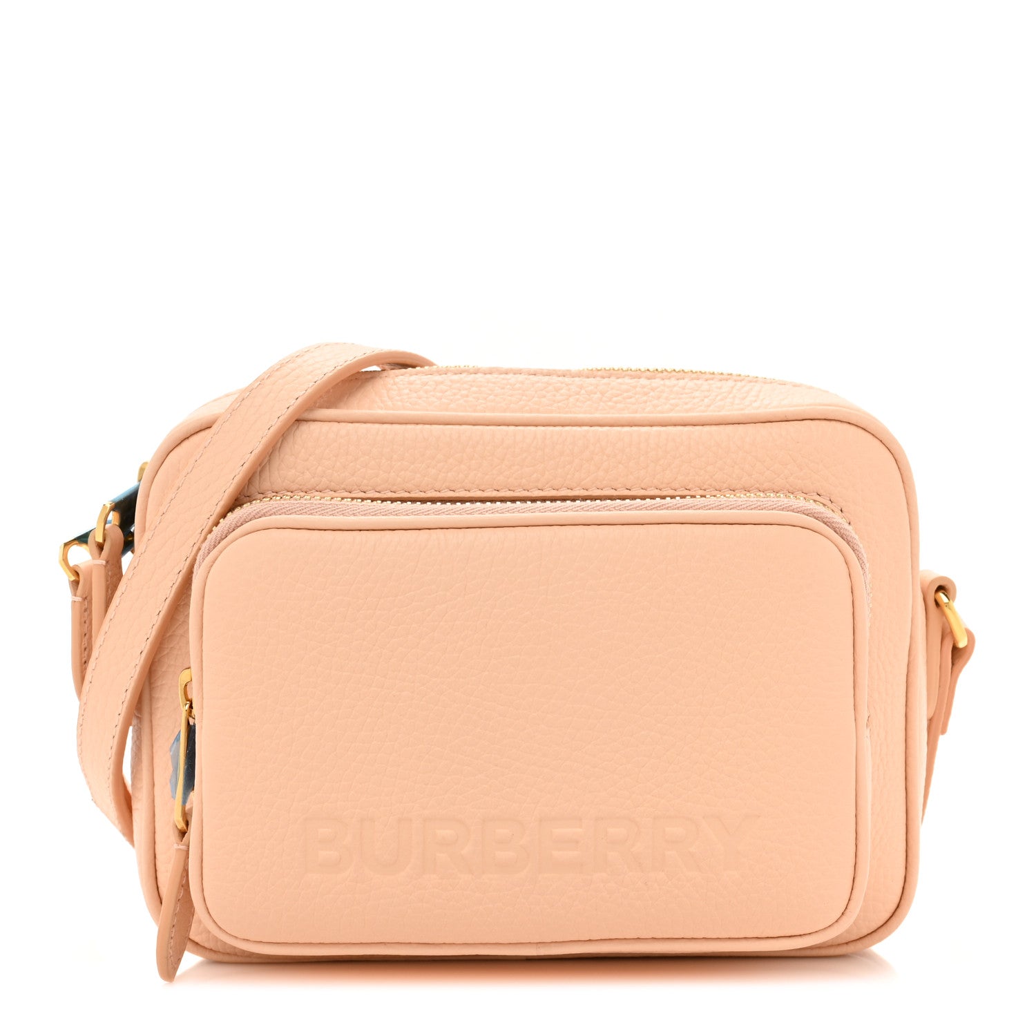 Burberry Grained Calfskin Small Camera Bag Peach Pink 1 of 14