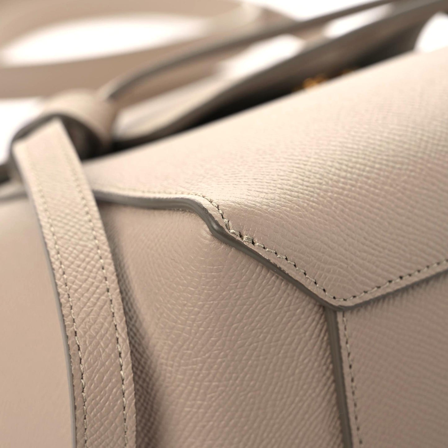 Grained Calfskin Micro Belt Bag Light Taupe