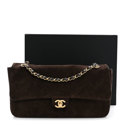 Chanel Suede Calfskin Small Souplissimo Maxi Flap Dark Brown 11 of 11