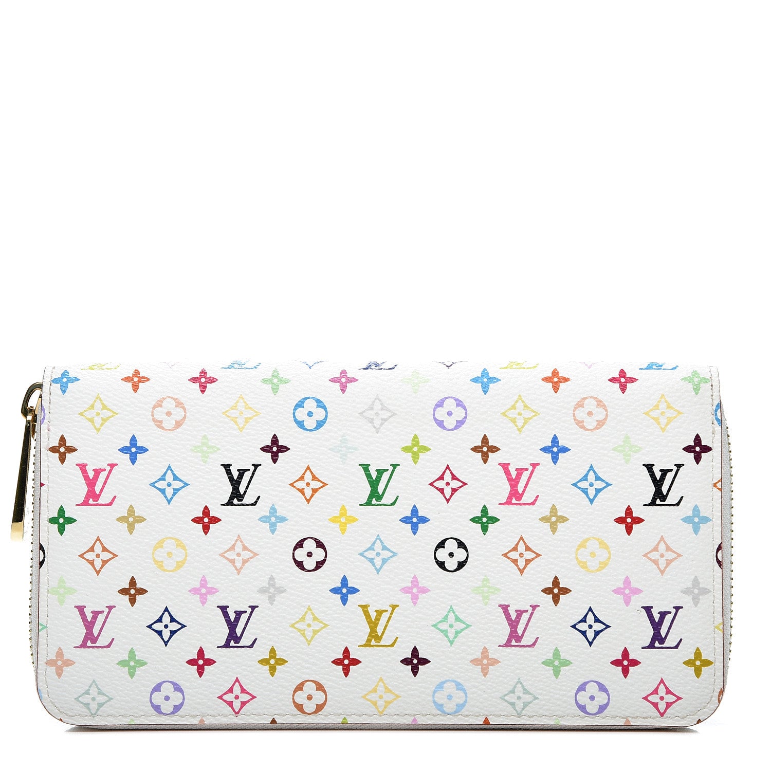 Louis Vuitton Monogram Multicolor Zippy Wallet White Litchi 1 of 9
