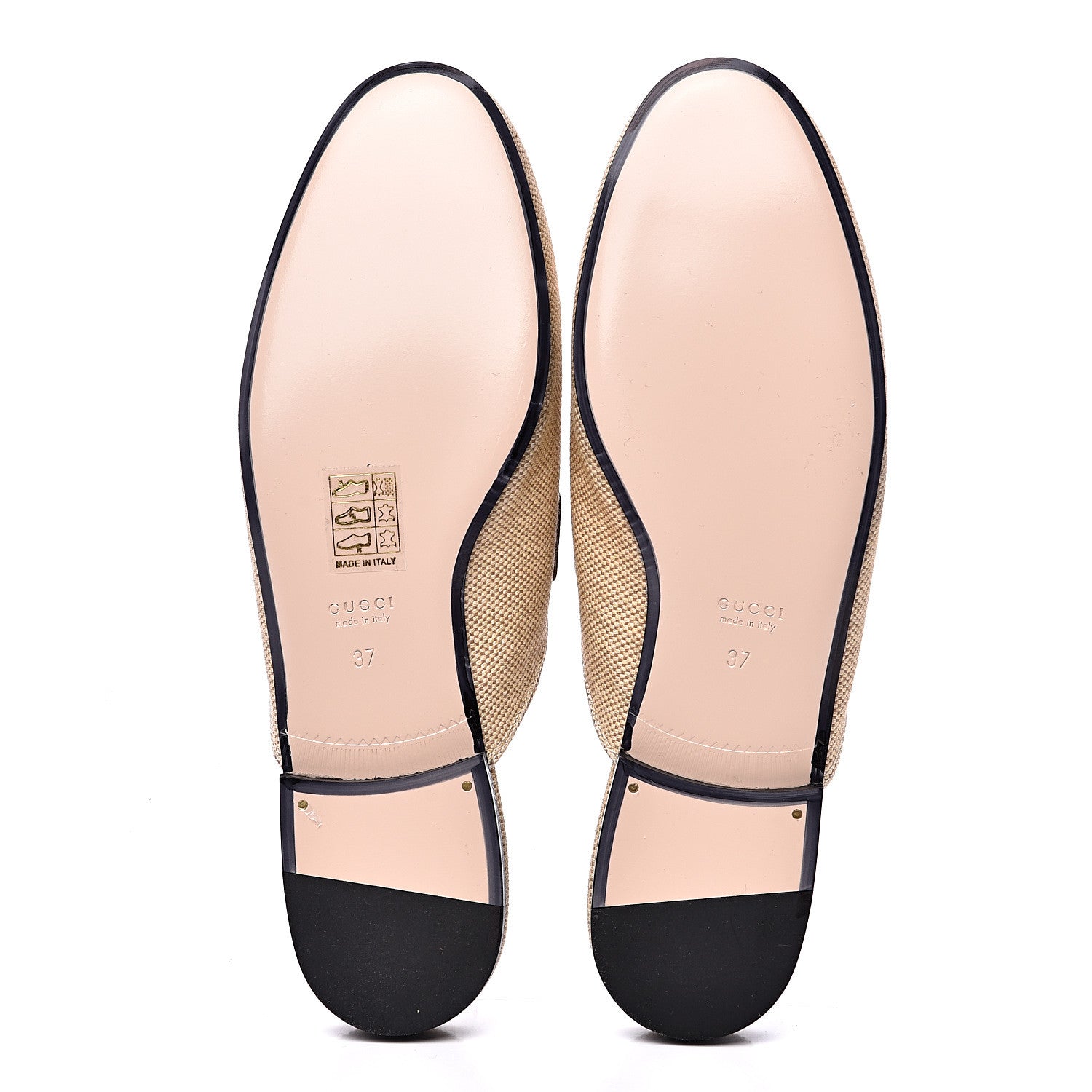 Gucci Canvas Vintage Charlotte Web Princetown Slippers 37 Sand Cuir 5 of 9