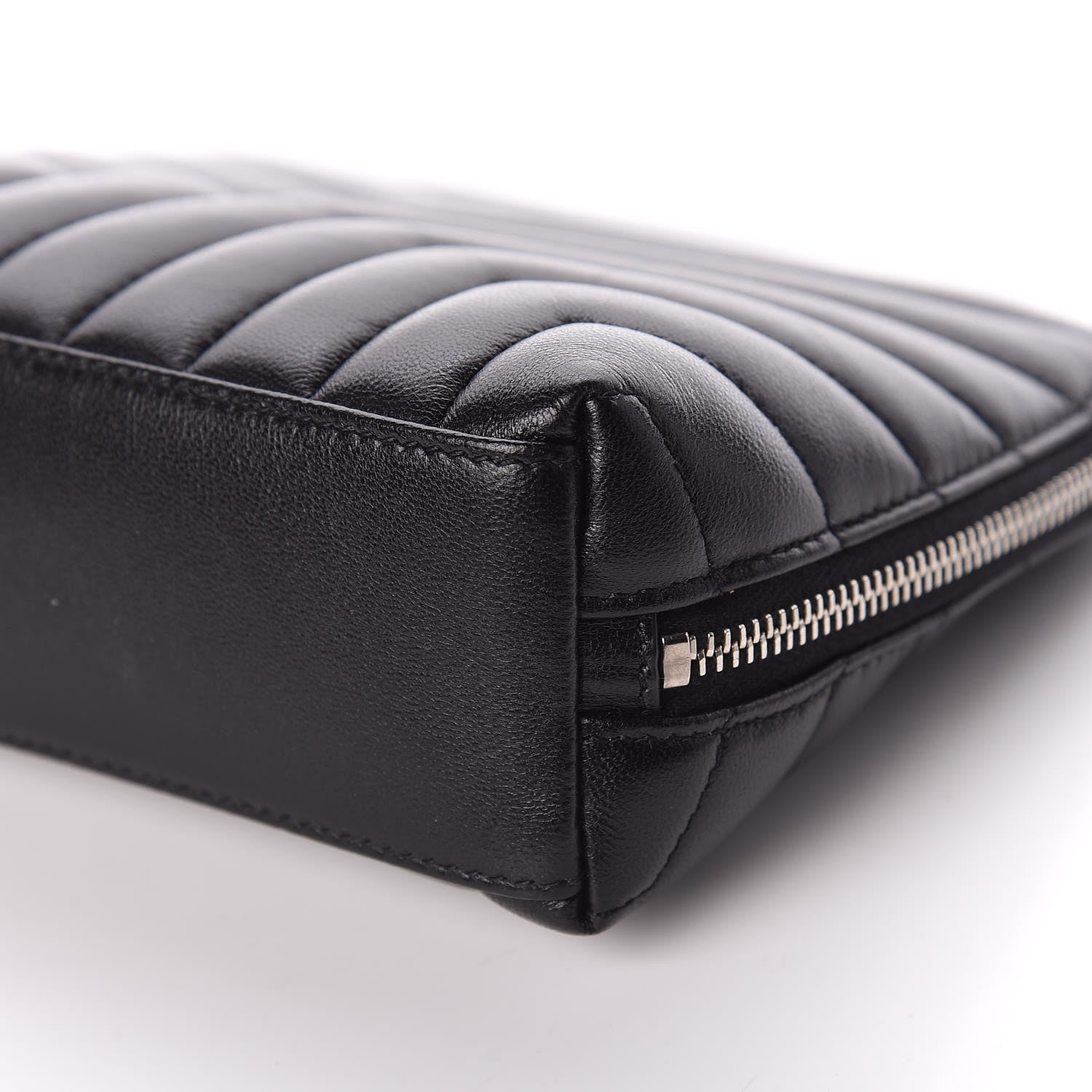 Saint Laurent Lambskin Matelasse Cosmetic Case Black 6 of 10