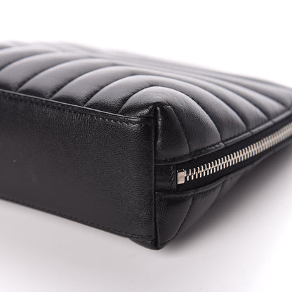 Saint Laurent Lambskin Matelasse Cosmetic Case Black 6 of 10