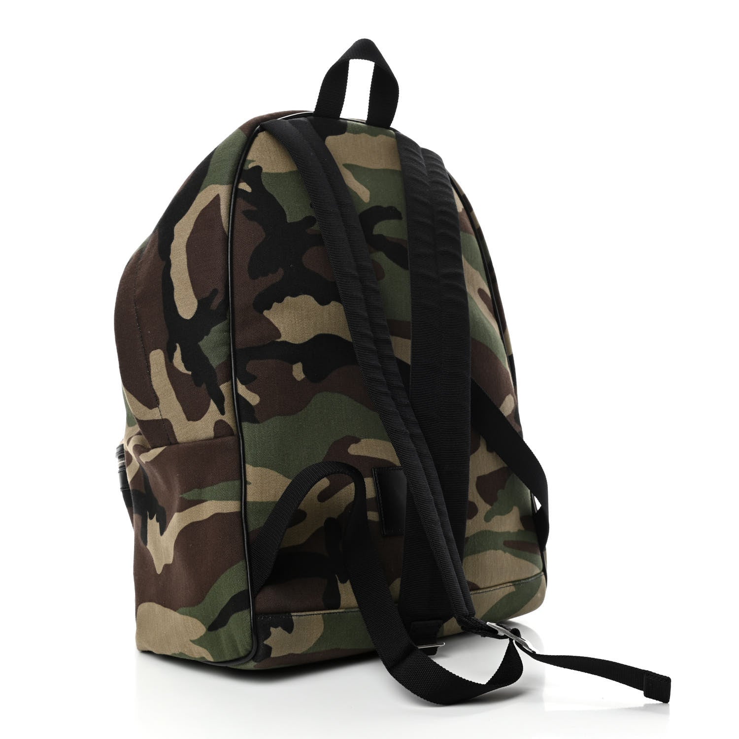Saint Laurent Canvas Camouflage Print Hunting Backpack Khaki 2 of 4