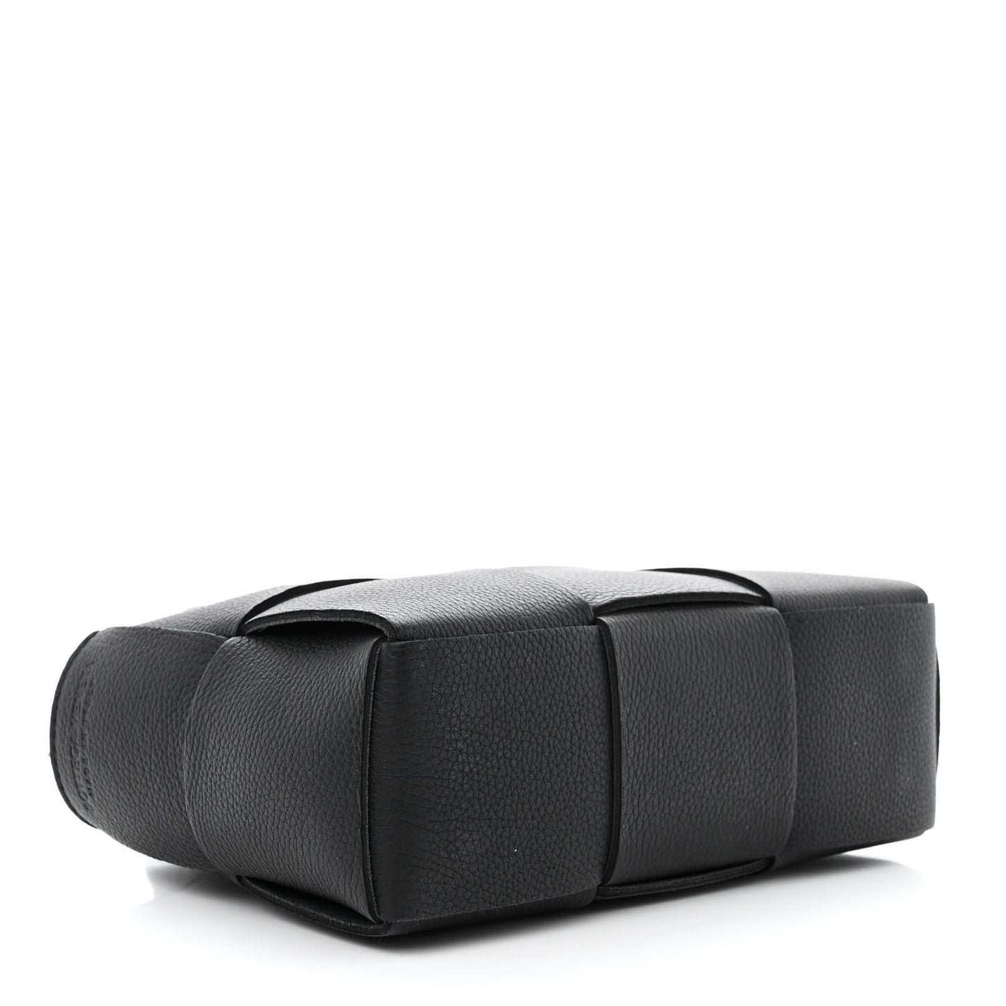 Grained Calfskin Intrecciato Candy Arco Tote Black