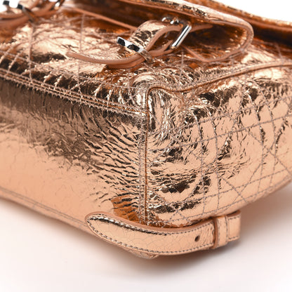 Christian Dior Ceramic Effect Deerskin Cannage Small Stardust Backpack Gold 7 of 8