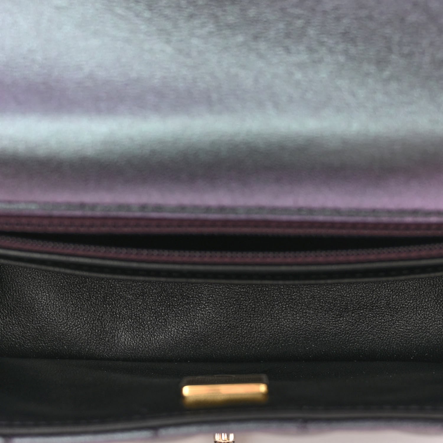 Chanel Iridescent Lambskin Quilted Mini Rectangular Flap Black 5 of 10