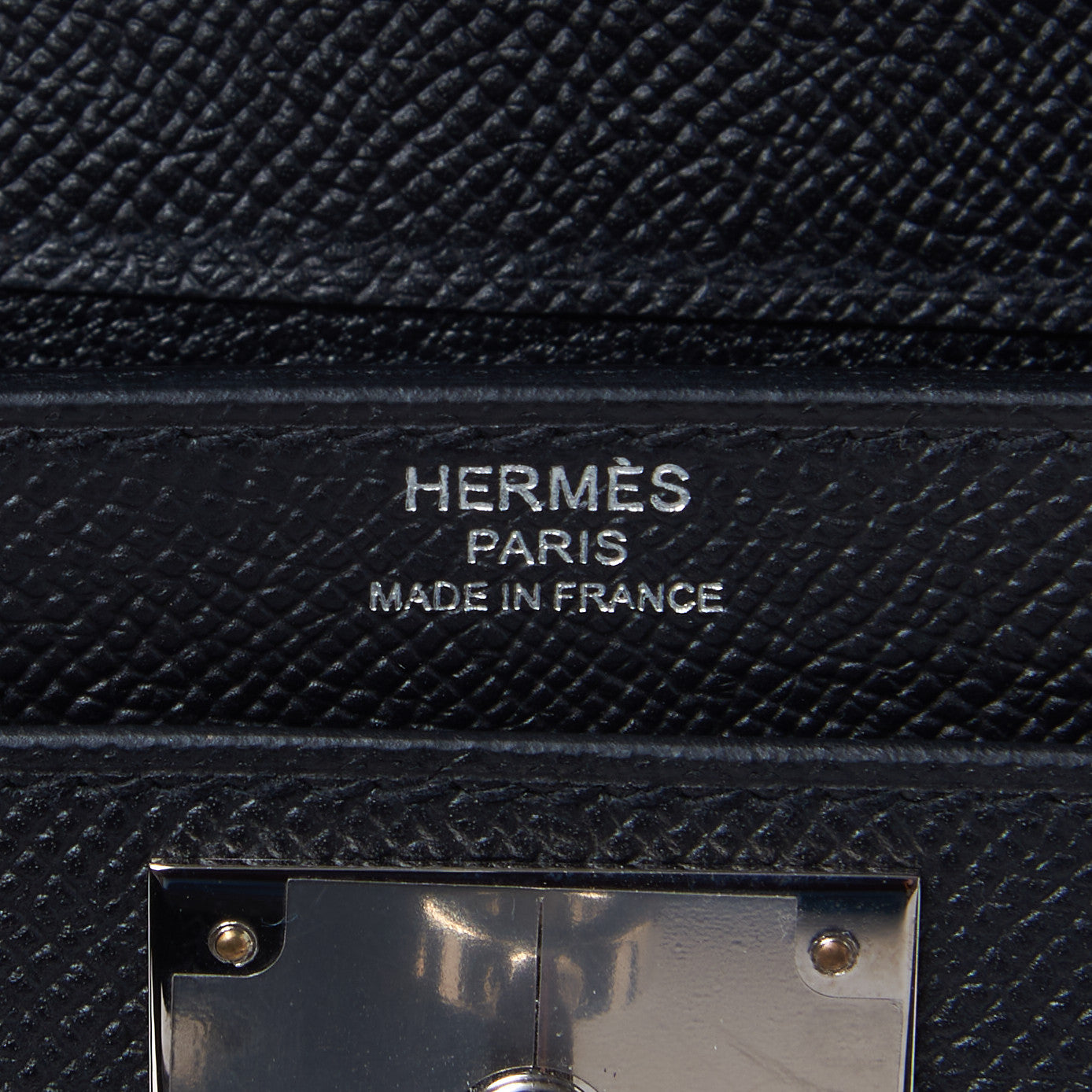 Hermes Epsom Kelly Depeches 25 Pouch Black 8 of 11