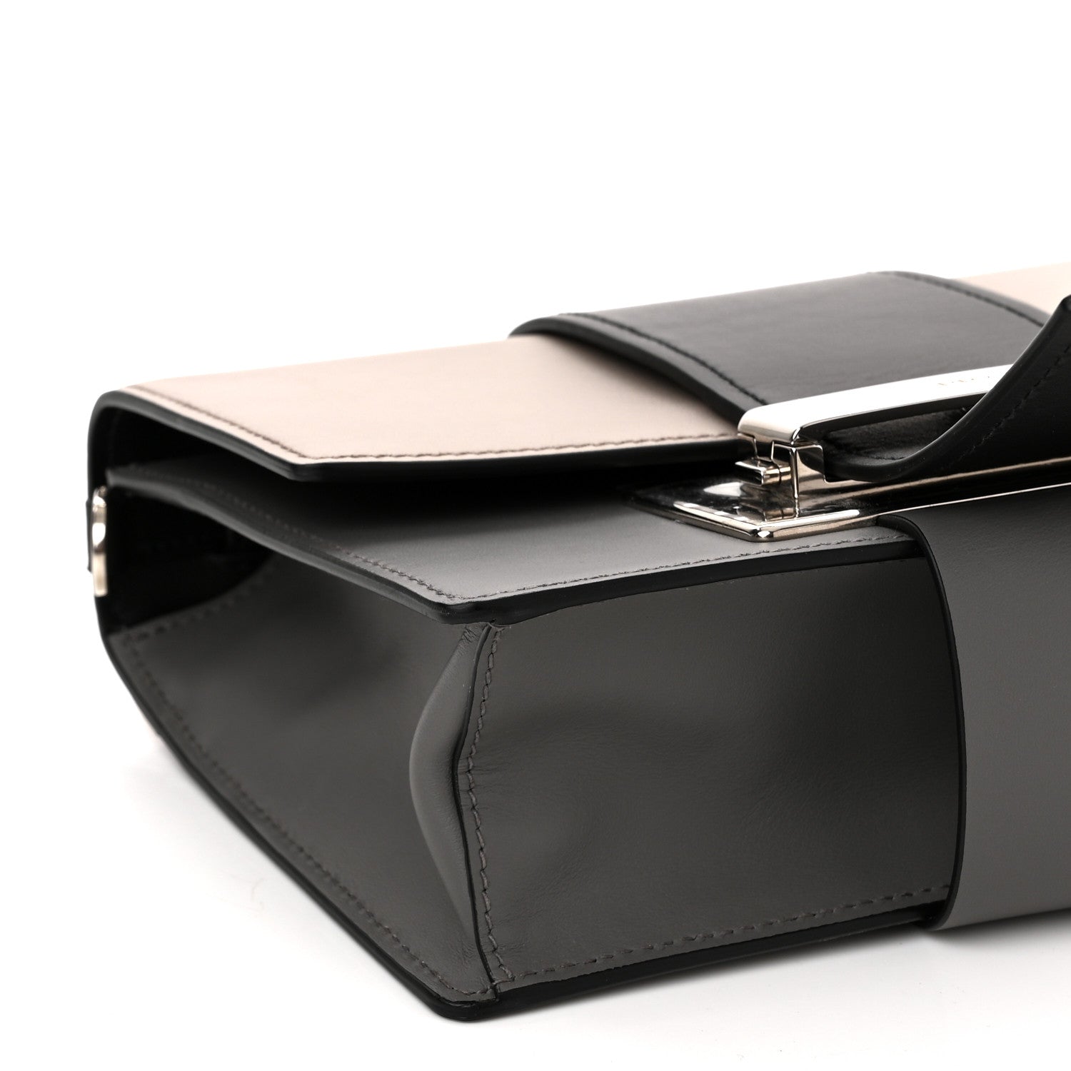 Prada City Calf Ribbon Bag Black Pomice 7 of 8
