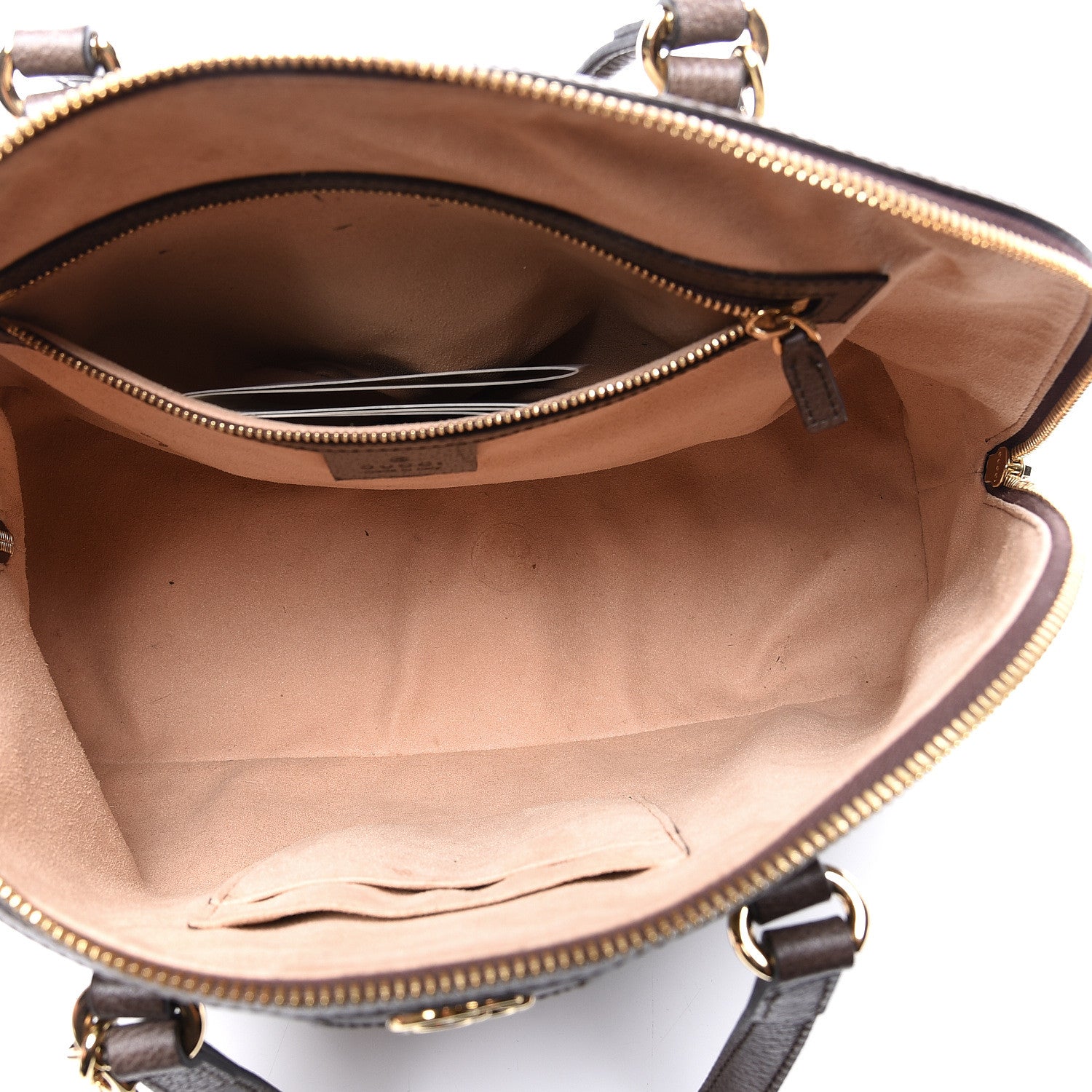 Gucci GG Supreme Monogram Web Medium Ophidia Top Handle Dome Bag Brown 4 of 12