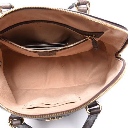 Gucci GG Supreme Monogram Web Medium Ophidia Top Handle Dome Bag Brown 4 of 12