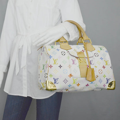 Louis Vuitton Monogram Multicolor Speedy 30 White 2 of 12