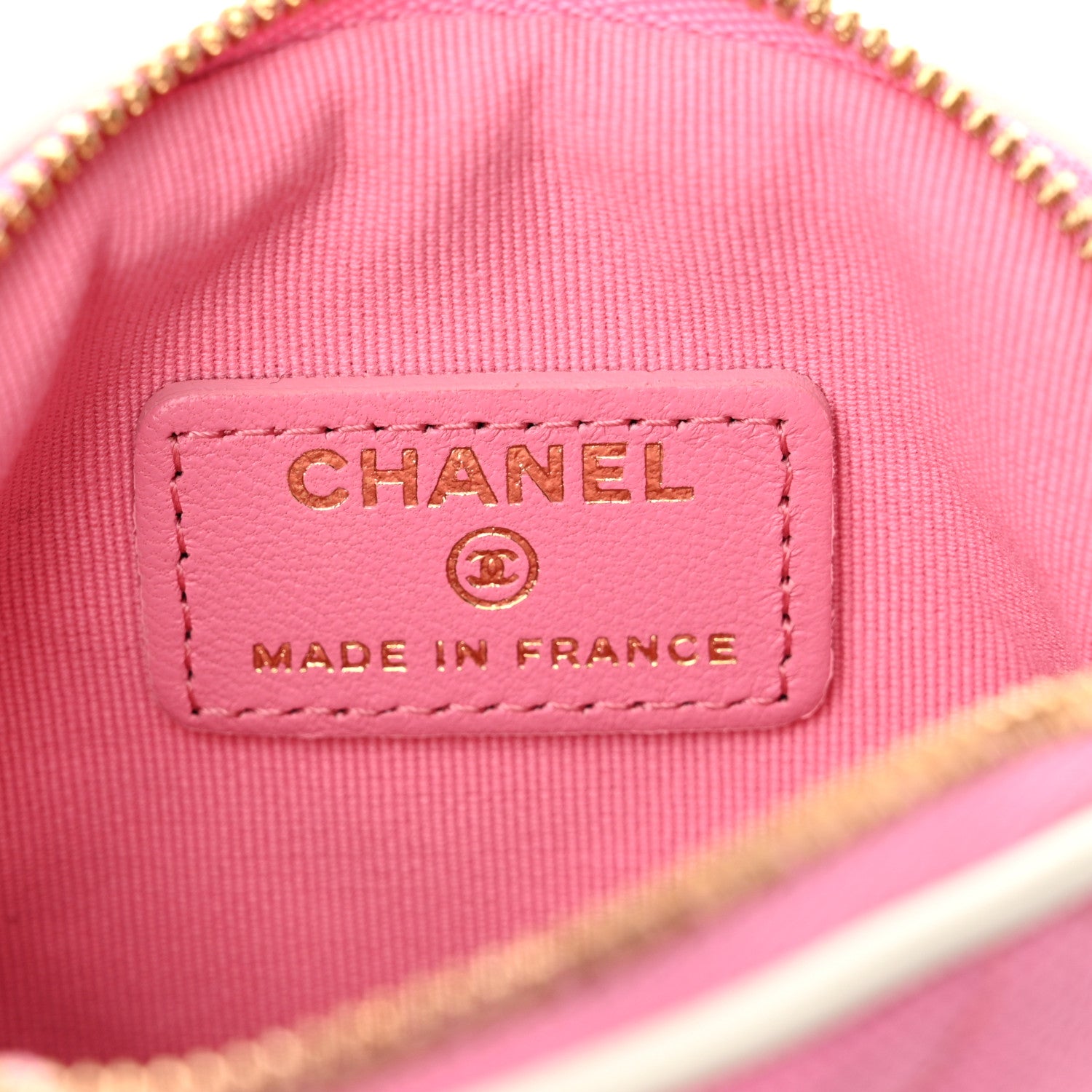 Chanel Canvas Calfskin Tennis Racket Clutch With Chain Pink White 6 of 11