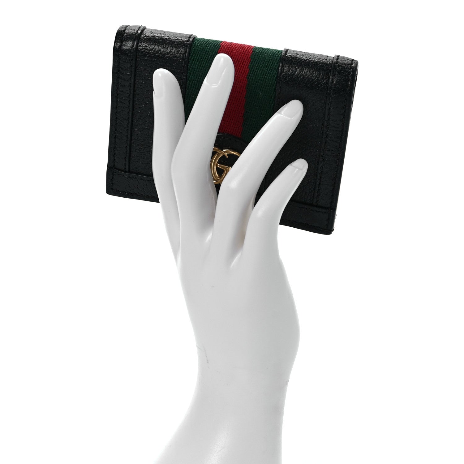 Gucci Calfskin Web Ophidia Card Case Black 2 of 6