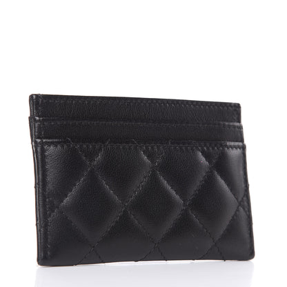 Chanel Lambskin Quilted Card Holder Black 3 of 9