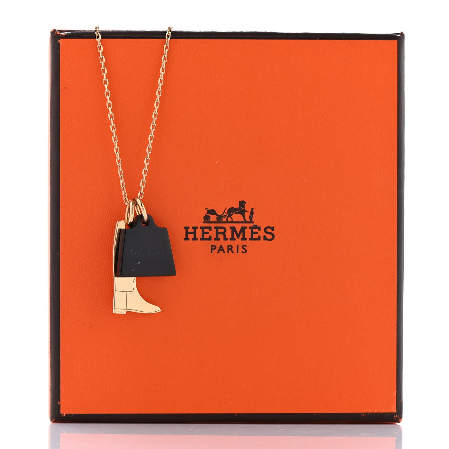 Permabrass Buffalo Horn Amulette Maroquinier PM Pendant Necklace