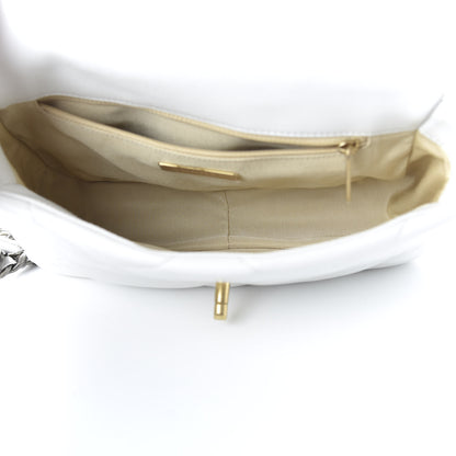 Chanel Lambskin Quilted Medium 19 Flap White 5 of 10