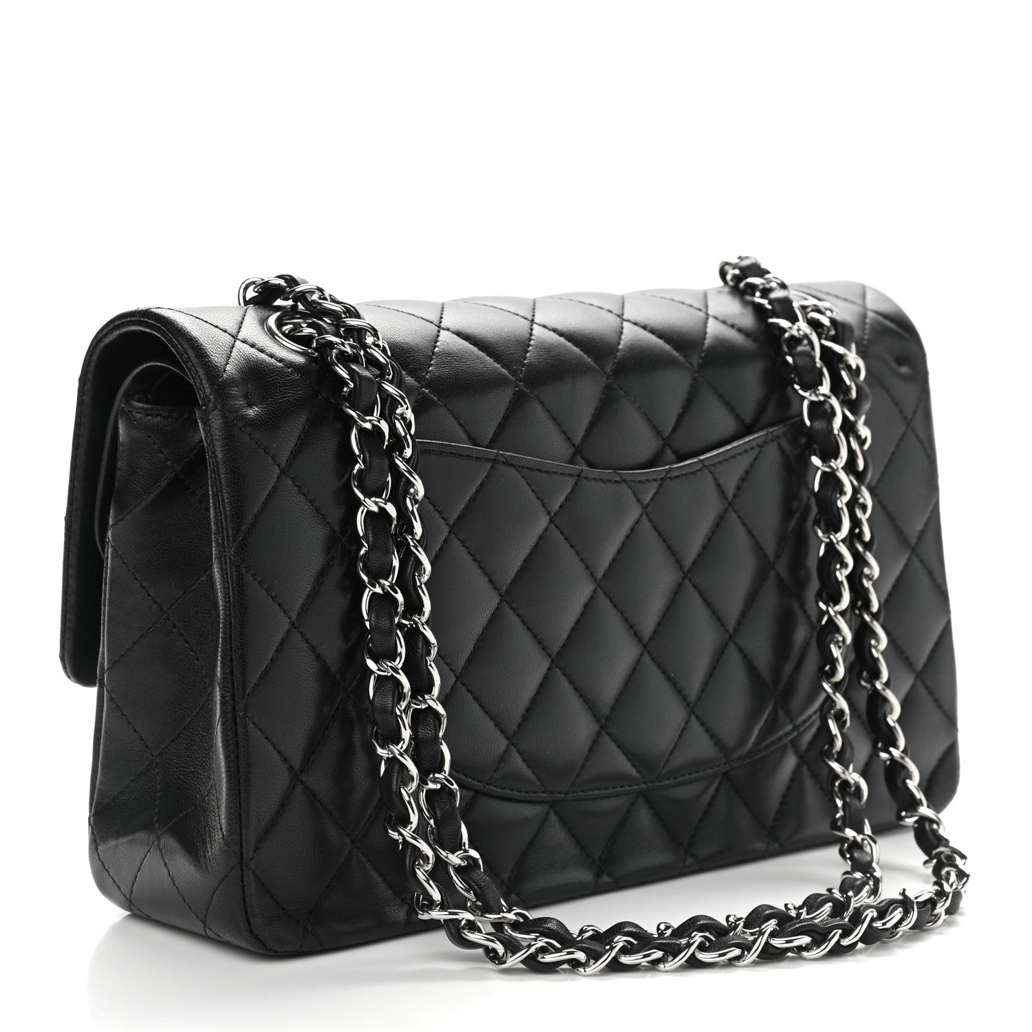 Chanel Lambskin Quilted Medium Double Flap Black 2 of 11