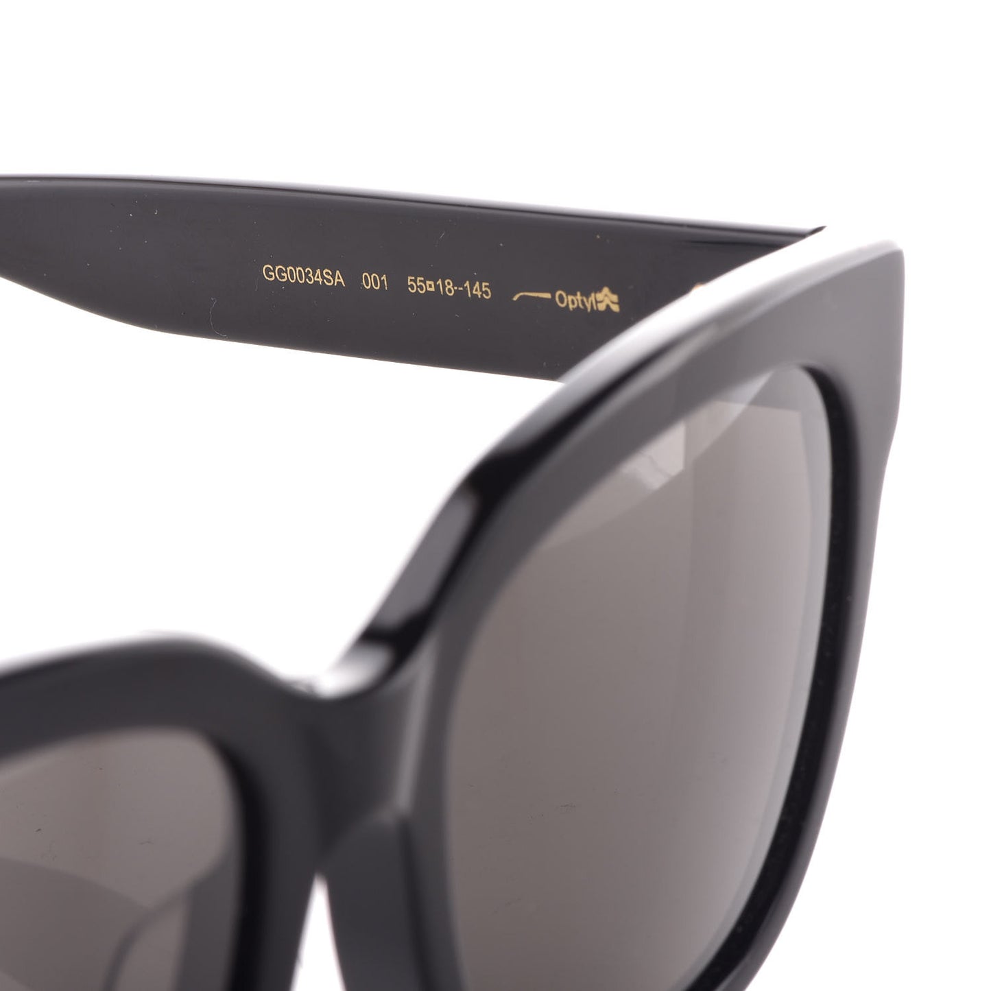 Acetate Square GG 0034SA Sunglasses Black