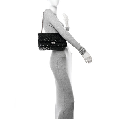 Chanel Distressed Patent Quilted 2.55 Reissue 226 Flap Black 2 of 10