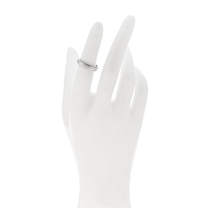 Tiffany Platinum MIlgrain Logo Band Ring 49 5 2 of 4