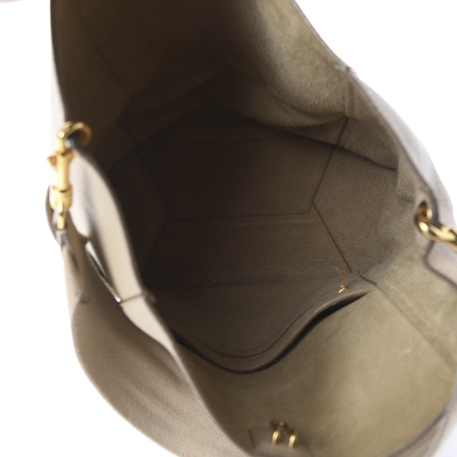Celine Soft Grained Calfskin Sangle Bucket Bag Dune 4 of 8